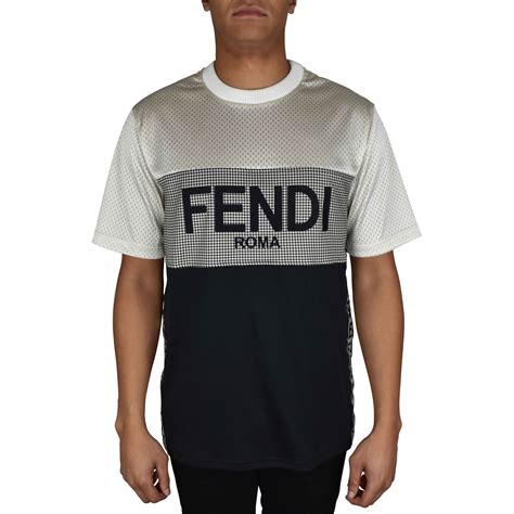 t shirt fendi logo|Fendi crewneck t shirt.